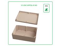 Plastic Waterproof ABS Enclosure, 520g, Rated IP65, Size : 240x160x92 mm, 3mm Body Thickness, Impact Strength Rating IK07, Box Body and Cover Fixed with 4X Stainless Screws, Silicone Rubber Seal, Internal Lug for Circuit Board or DIN Rail Track. [XY-ENC WPP26-01 MS]