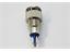 VANDAL RESIST PILOT LAMP 8mm RAISED ORN DOT LED 12V AC/DC 15mA  - IP67 -  NICL PLATED BRASS [AVL8R-NDO12]