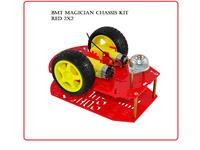 2 TIER MICRO MAGICIAN ROBOT CHASSIS KIT WITH 2 GEARBOXES. [BMT MAGICIAN CHASSIS KIT RED 2X2]