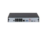 Dahua WizSense 8 Channel Compact 1U 1HDD 8PoE Network Video Recorder, 1xSATA Port MAX 10TB, 2xUSB, HDMI, VGA, 1xRJ45 Port 10/100/1000Mbs, 8 × PoE Ports, 10/100 Mbps, Smart H.265+/H.265, Resolution: 12MP; 8MP; 5MP; 4MP; 3MP; 2MP; 720p; D1 [DHA NVR2108HS-8P-I2]