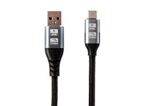 USB3.2 PD 60W 10Gbps USB Cable A Male to Type-C 1m, Charging & Data Transfer, Max Power Output: 60W (20V/3A), Material:Aluminium Alloy Casing & Braided Nylon Mesh, Data Interface:USB3.2 (10Gbps) [USB CABLE TYPE-C 1M]