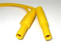 SAFETY TEST LEAD PVC Stackable 4mm STR. SHRD PLUG TO STR. SHRD PLUG  1mm sq. 16A 1000VDC CATII (934069103) [MLS-WS 200/1 YELLOW]