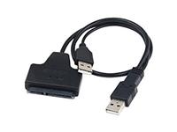 USB 2.0 to SATA 7+15 Pin Adapter Cable for 2.5" HDD Hard Disk Drive [USB 2.0-SATA 7+15 ADPT CABLE#TT]