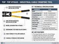Hexagonal Crimper with Movable and rotating Dies Crimp Sizes 6/10/16/25/35/50mm [TOP HT0650]