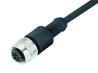 CORDSET M12 A COD MALE STR. 4 POLE - SINGLE END - 2M PUR CABLE IP67/IP69K - UL Approved [77-3429-0000-50004-0200]