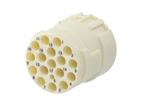 Circular Connector M23 Signal Female Crimp Insert and 17 Pole, for 1mm Contacts - 8A @ 400VAC Max. [7003917102]
