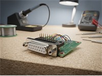 Socket 15P 90DEG With bracket Machcont [DA15S1A1N]