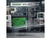Securi-POD Lithium Ion Rechargeable Battery (LiFePO4) 12.8V 7AH 89.6Wh, High Cycle Life:<2000 @ 0.2C 80% DOD, Charge Current:1.4A, Max Charge Current:6A Max, Built-In-BMS, Cut-Off Voltage 8V, F1 Terminal 4.8mm, 151x65x99mm, IP56, 1.1kg [BATT 12,8V7 SCP]