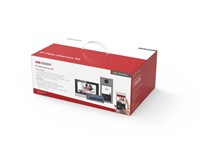 Hikvision IP Video Intercom Kit - Includes: 1 Button Villa Door Station DS-KV8113-WME1(C) - 1x7-inch TFT Touch Screen DS-KH6320-WTE - 1x4 Port Standard PoE Switch, 1x DS-KABV8113-RS/Surface, 1x16GB TF Card, 5xKey Fob, 1xAdministrator Card, 1xPSU [HKV DS-KIS604-S]