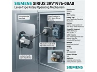 Lever-type rotary operating mechanism with lock/door interlock for size 3RV1. 6, 7 [3RV1976-0BA0]
