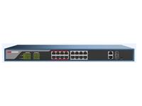 Hikvision DS-3E1310P-E 10/100 Mbps Web-managed PoE Switch.(IEEE802.3, IEEE802.3u and IEEE802.) 802.3af/at PoE standard, 8-core PS technology,  VLAN configurable, Port trunk, STP, multicast and port mirroring, QoS, SNMP, Store-and-forward switching [HKV DS-3E1318P-E]