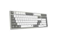 Redragon Scissor Full-Sized Wired USB Gaming Keyboard, Keys:Low-Profile Scissor Silent Keys, Compact & Modern Design, Grey/White, Suitable for Gaming or Office Usag, 38.2x13.6x2.4cm, 576g [RGN-BK7113]