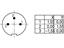 Circular Conector M9 Panel Flange Male 3 Pole Front Mount Solder Terminal IP67 [09-0407-80-03]