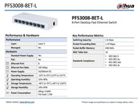 Dahua 8 Port Unmanaged desktop switch 10/100 Mbps [DHA PFS3008-8ET-L]