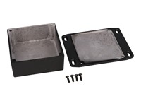 Diecast Aluminium Black 92X92X38MM Flanged Lid [1590YFLBK]