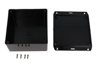 Polystyrene Enclosure Flange Lid 120X120X59MM [1591USFLBK]