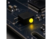 3mm Right Angled Housed LED Lamp, Yellow - IV= 15mcd, Yellow Diffused Lens [L-934CB/1YD]