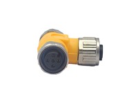 "T" Distribution Adaptor M12 5 Pole - 1 X M12 Female Plug to 1 each M12 Male & Female Receptacles A Coded (21033199501) [XY-1541186-ECN]