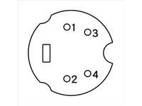 Straight Inline Din Plug • 4 way • Mini [XSM42]