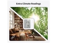 Aqara Climate Sensor W100, 3.4inch LCD Display, Temperature:-20°C~+50°C With ±0.3°C Accuracy, Humidity (0%~100% RH With ±3% Accuracy), 3xProgrammable Buttons, Remote HVAC Control, 2xCR2450, Matter, Works with Apple Home, Alexa, Google & More [AQARA CLIMATE SENSOR W100]