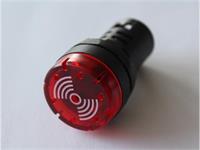 INDICATOR LED LAMP- FLASHING W/BUZZER RED 220VAC 2W PANEL CUTOUT=22MM SCREW TERM. [L300ER/FB-220]