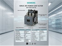 Power Contactor, Ac-3e/Ac-3 225 A, 110 Kw / 400 V AC (50-60 Hz) / DC Uc: 110-127 V 3-pole, Auxiliary Contacts 2 No + 2 Nc Drive: Conventional Main Circuit: Busbar Control And Auxiliary Circuit: Screw Terminal [3RT1064-6AF36]