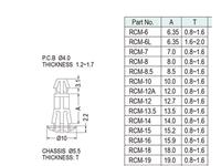 Spacer Snap In, Dome Base [RCM-16]