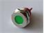 VANDAL RESIST PILOT LAMP 16mm FLAT  GREEN DOT LED 24V AC/DC 15mA- IP67 -  NICKEL PLATED BRASS [AVL16F-NDG24]