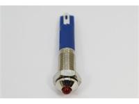 LED INDICATOR 6mm CONVEX PANEL MOUNT RED 220V AC/DC 20mA IP65 [AVL6D-NDR220]