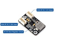 WAVESHARE DC/DC  BUCK ADAPTER (7.2 V) – 9–36 V INPUT TO STABLE 7.2 V OUTPUT AT UP TO 3 A; COMPACT 21.5 × 34 MM SIZE; 5264‑3P INTERFACE; IDEAL FOR POWERING SC SERIES SERIAL‑BUS SERVOS LIKE SC15/SC09. [WVS SERIAL BUS SERVO BUCK ADAPTE]