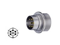 Circular Connector M16 Panel Male 3 Pole Rear Mount Back Screwed Solder Contacts IP40 270° *** 09-0315-00-05 *** [SFV50-6]