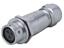 Female Circular Connector • Metal-Shielded with Push-Pull Cable-End Receptacle • 3 Pole • 13A 250VAC • IP67 [XY-CCM211-3S]