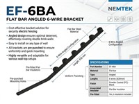 Flat Bar - Flatbar 6 W Black Angled {EF-6BA} [EF FLAT BAR B6BK]