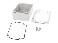 Polycarb Enclosure 120 x 90 x 60mm Clear Lid Grey Body IP66 [1554F2GYCL]