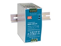 DIN Rail Metal Case Switch Mode Power Supply With Active PFC. Input: 90 ~ 264VAC/127 - 370VDC. Output 24VDC @ 10A. 3KVAC Isolation (LI240-10B24) (DIN Rail Metal 24V - 10A) [NDR-240-24]