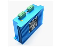 DM860H DSP Digital Stepper Motor with Fan. Can Drive 4-Wire, 8-Wire Two-phase Stepper Motor. Voltage Input Range: 18~80V AC / 24-110V DC. Maximum Current: 7.2A, Resolution: 0.1A. Subdivision Range: 400~25600PPR [HKD STEPPER DRIVER +FAN DM860H]