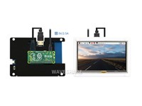 5Inch Resistive Touch Screen LCD with Bicolor Case, 800×480, HDMI, Low Power [WVS 5IN RTOUCH DISP 800X480+CASE]