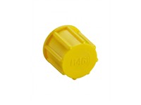 Oil Resistant Plastic Dust Cover for unused M12 Male Connectors in Yellow [0909 UAC 101]