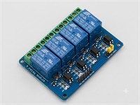 Compatible with Arduino 5V/10A 4CH Relay Module with N/O and N/C Contacts and Opto Isolated I/P [BDD RELAY BOARD 4CH 5V]