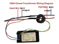 AC 50-300V 100A Digital Voltmeter Ammeter with Closed CT. Power, Current, Voltage and Temperature Measurement [HKD KWS-AC300 LCD POWER METER]