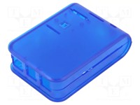 ABS Enclosure Hand Held 89.54X69.49X29.60MM Transluscent Blue For Use With Raspberry PI 3B [1593HAMPI3TBU]