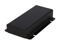 Extruded Aluminium Enclosure with Integrated Flange 120x54x23mm - Aluminium End Plates [1455CF1201BK]