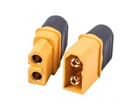 XT60 Battery Connector 2Pole 60A - Cable End Polarized Male/Female 3,5mm Gold Plated Bullet Terminals - with cover/boot [RC-XT60H CONNECTOR PR]