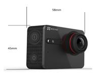 EZVIZ Sport Camera, 4K/25fps(P) or 30fps(N) Video resolution, photos up to 12 Megapixels Wide, 2,5″ IPS 480×320 Touch screen [EZV S5 PLUS]
