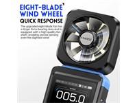 FNIRSI FAM‑02 Handheld Anemometer – Measures Wind Speed (0–30 M/S), Temperature, and Humidity, with Color LCD, Multiple Units, Alarms, and Data Logging for Field or HVAC Use [FNIRSI FAM-02 DIG ANEMOMETER]