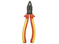 INSULATED COMBINATION PLIER 195MM SERRATED FLAT JAWS MINI BEVEL {PLR911} VDE 1000V [PRK PM-911]