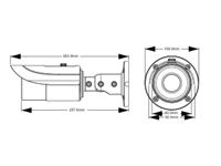 BULLET Camera AHD 2MP IR Water-proof,1/2.9”CMOS,1920x1080,WDR,Varifocal 2.8~12mm Lens,30~50m IR,Day-Night,CBVS output available,IP66 [TVT TD-7423AE2 (D/FZ/IR3)]