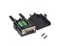 DB9 Male Solderless Connector. DB9 Male Breakout RS232 D-SUB Serial to 9-Pin Port Terminal Connector Breakout Board with Case and Thumb Screws [BDD DE9P THUMB SCREW D-SUB]