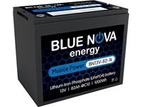 BLUENOVA LITHIUM IRON PHOSPHATE (LiFePO4) RECHARGEABLE BATTERY,OPV RANGE:11.6V~14.4VDC ,OVER-CURRENT PROT:200~300A ,OVER VOLTAGE CUT-OUT:15.6V,UNDER-VLTG CUT-OUT:10.0V,CHARGE CURRENT:82A CONTINUOUS,BMS,EFFICIENCY 96-99%@C1 ,(260x169x227mm) ,IP56,11Kg [BATT 13V82 LI-ION BLN]