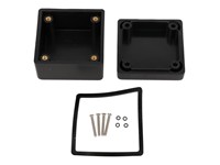 Polystyrene Enclosure 56X56X40 Black Water-Tight [1594AWBK]